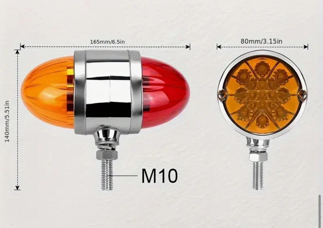 Luces de doble cara de 34 LED para camiones de 12V y 24V