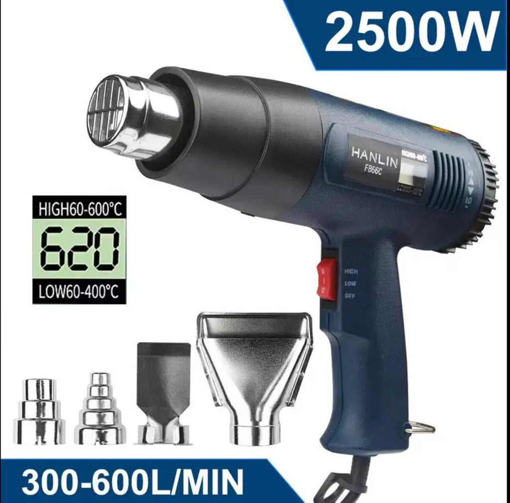 Pistola de aire caliente 2500W eléctrica de doble temperatura