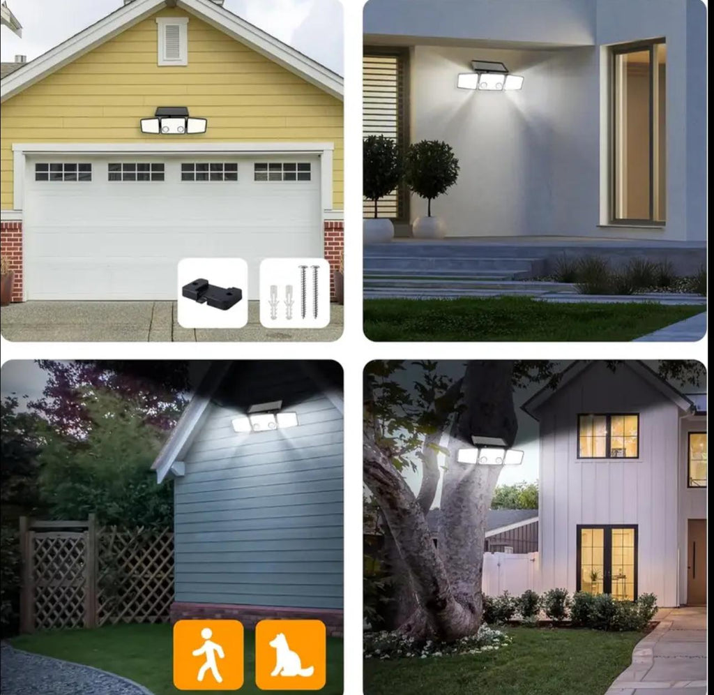 Luces solares para exteriores . Luces LED de movimiento resistente al agua.