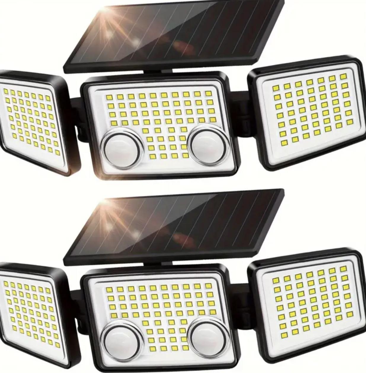 Luces solares para exteriores . Luces LED de movimiento resistente al agua.