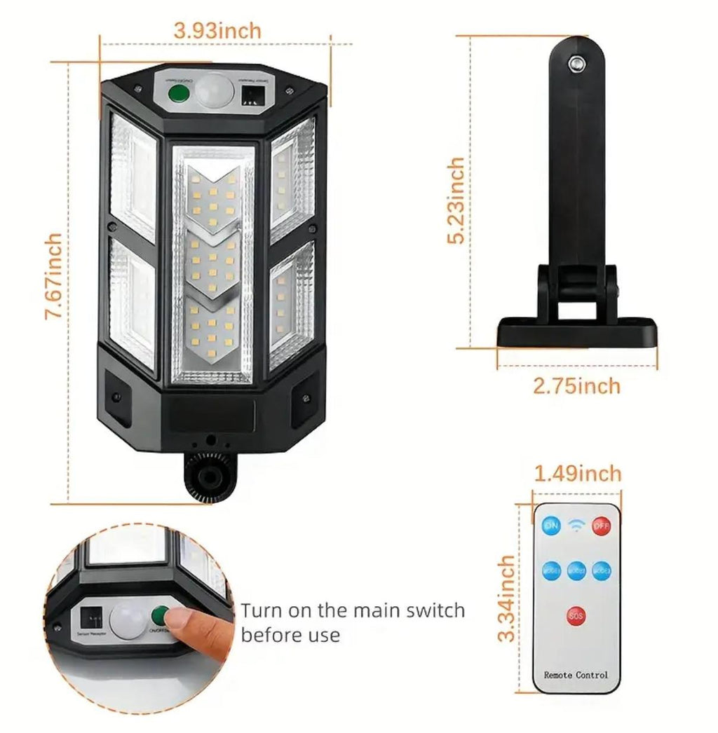 Lámpara Solar, Luz para Exterior de Pared Súper Brillante