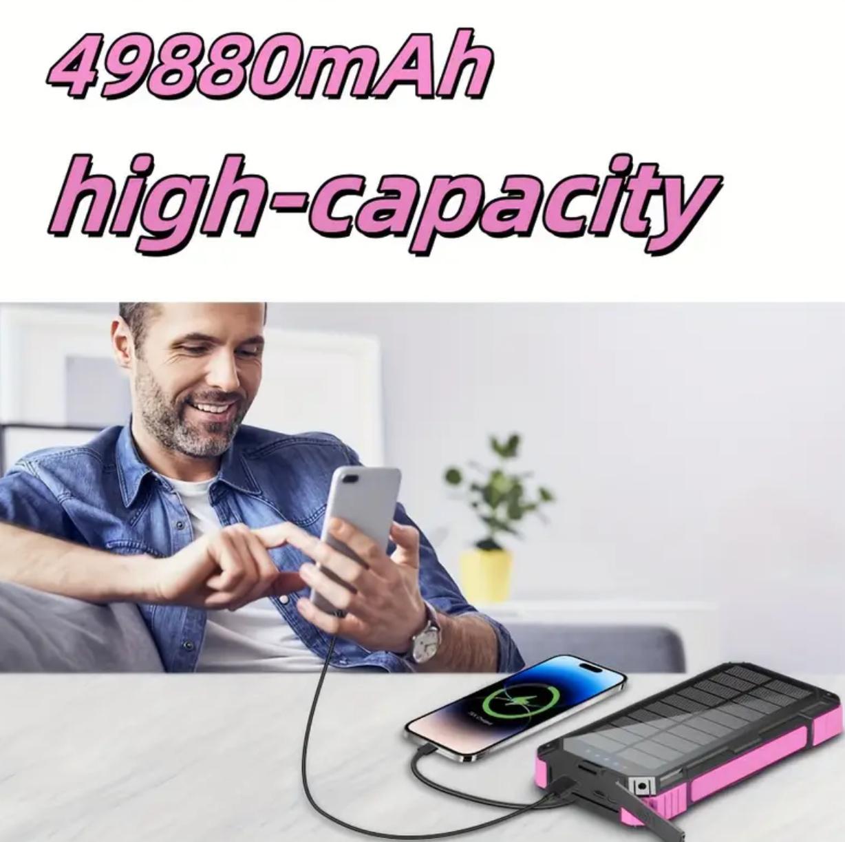 Súper Cargador Solar Portátil. Batería  Portátil para Teléfonos.