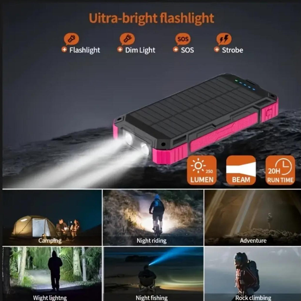 Súper Cargador Solar Portátil. Batería  Portátil para Teléfonos.