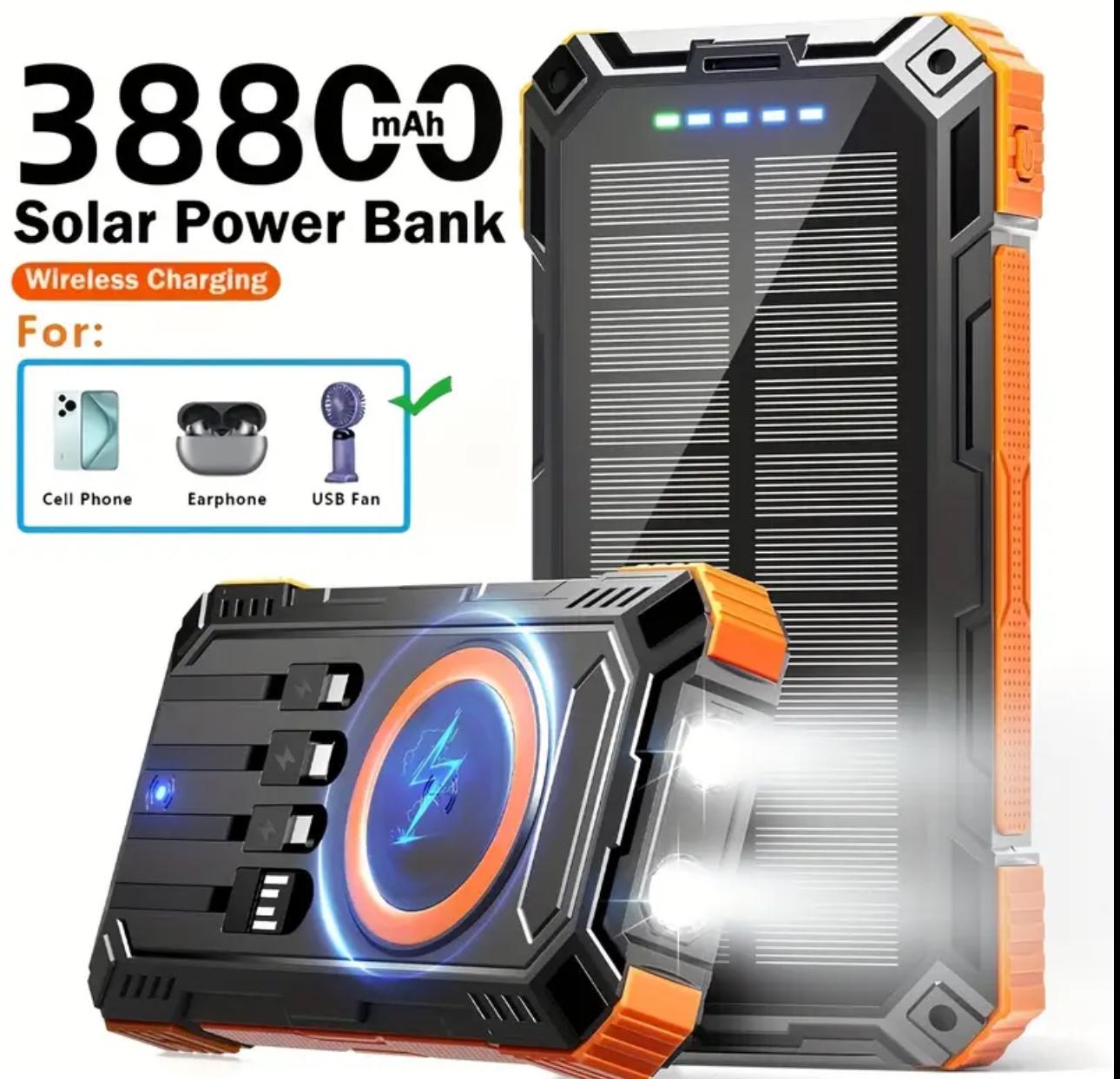 Súper Cargador Solar Portátil. Batería  Portátil para Teléfonos.