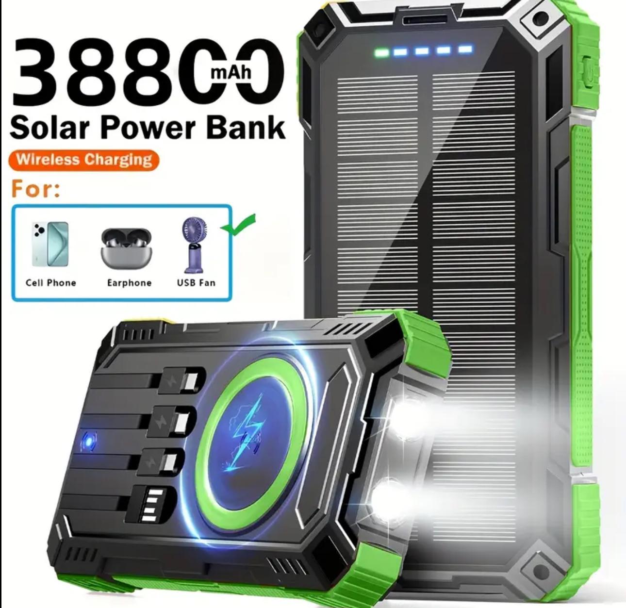 Súper Cargador Solar Portátil. Batería  Portátil para Teléfonos.