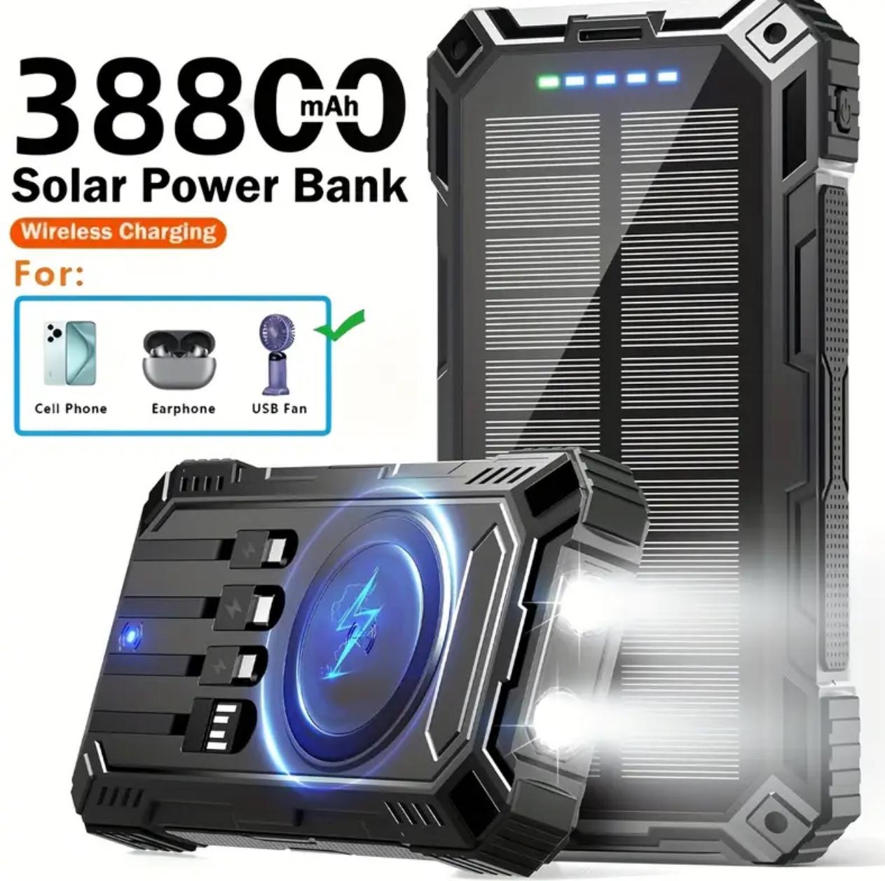 Súper Cargador Solar Portátil. Batería  Portátil para Teléfonos.