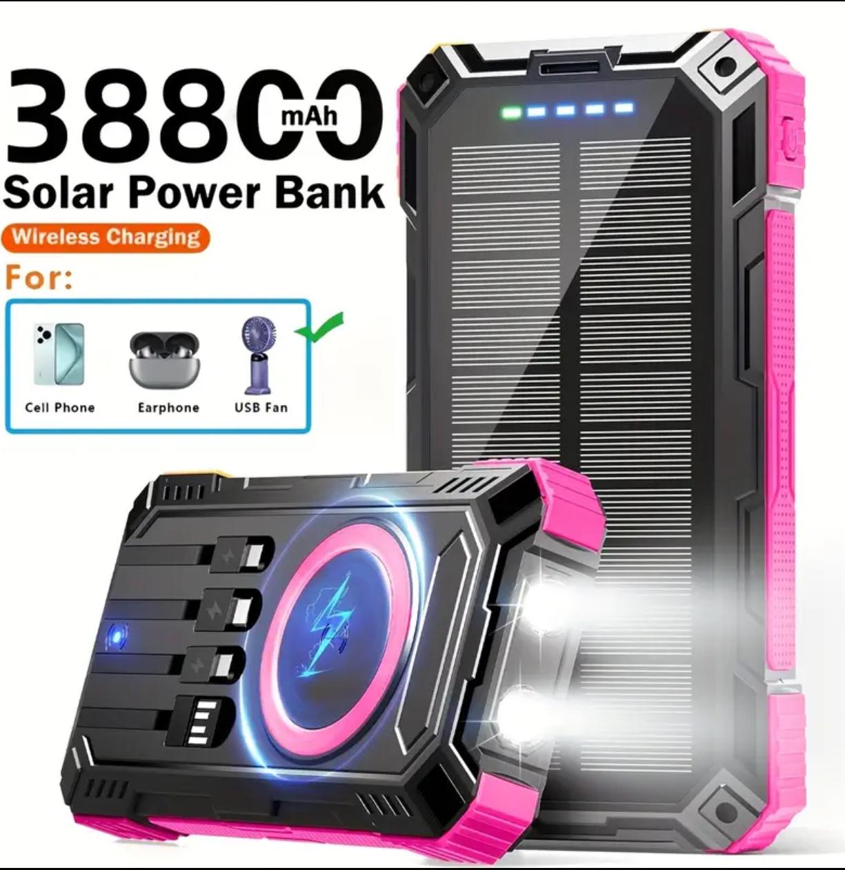 Súper Cargador Solar Portátil. Batería  Portátil para Teléfonos.