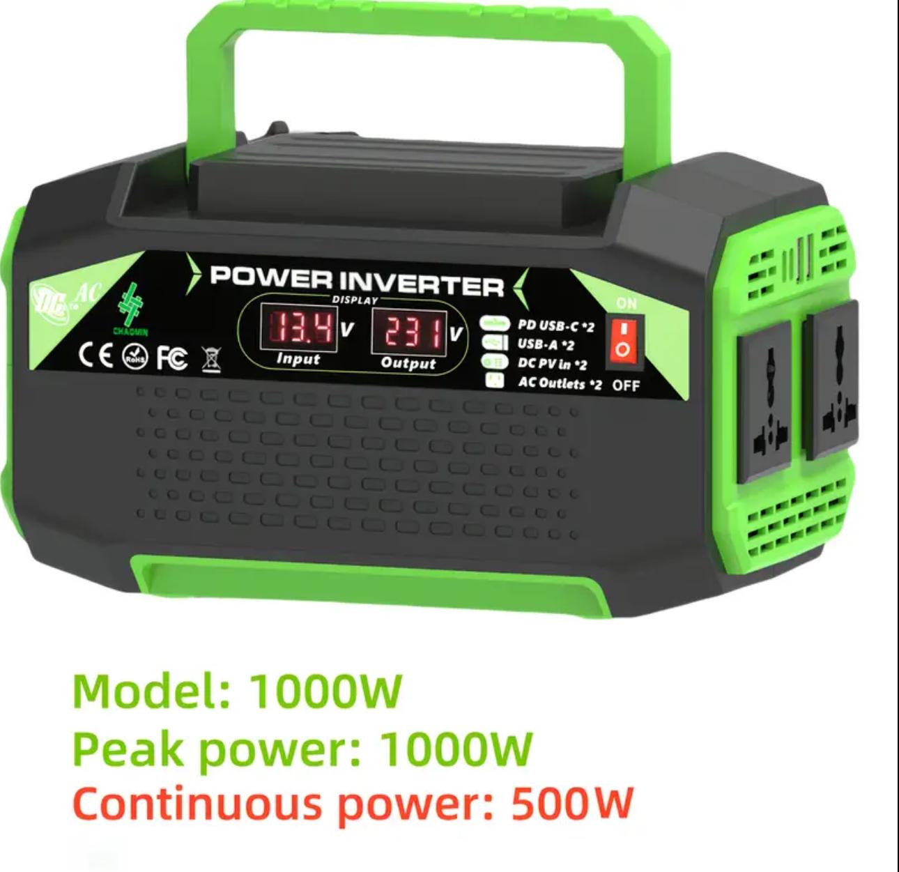 Inversor de Potencia Portátil 1000W