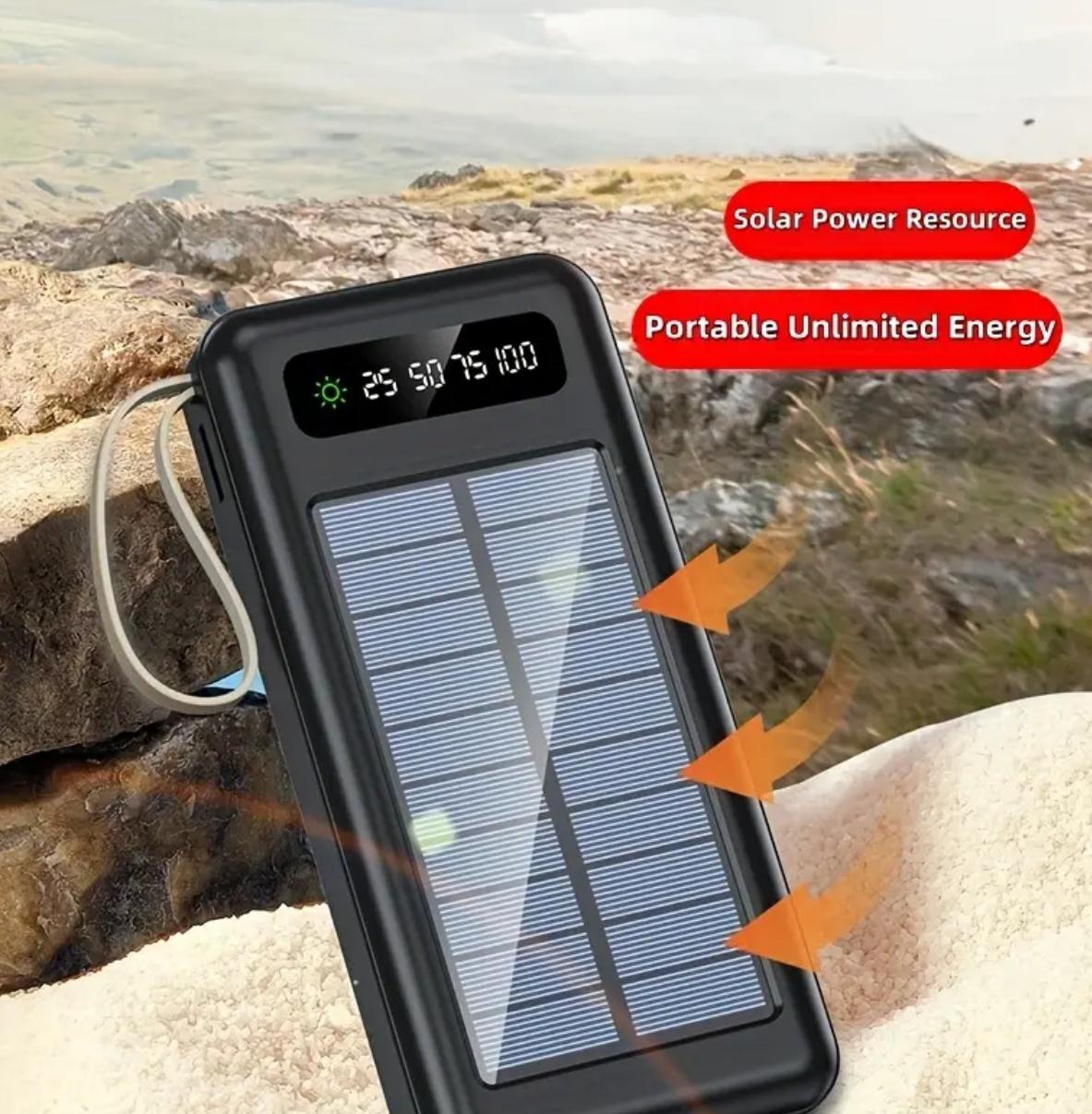 Batería portátil solar multifuncional de  carga rápida