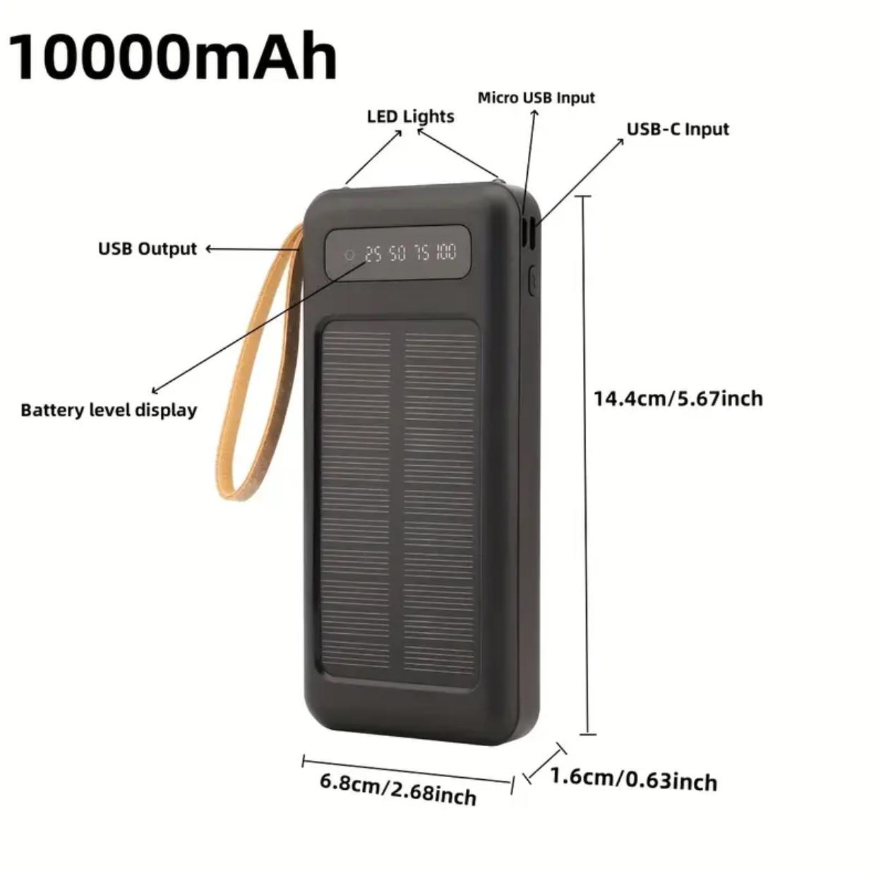 Batería portátil solar multifuncional de  carga rápida