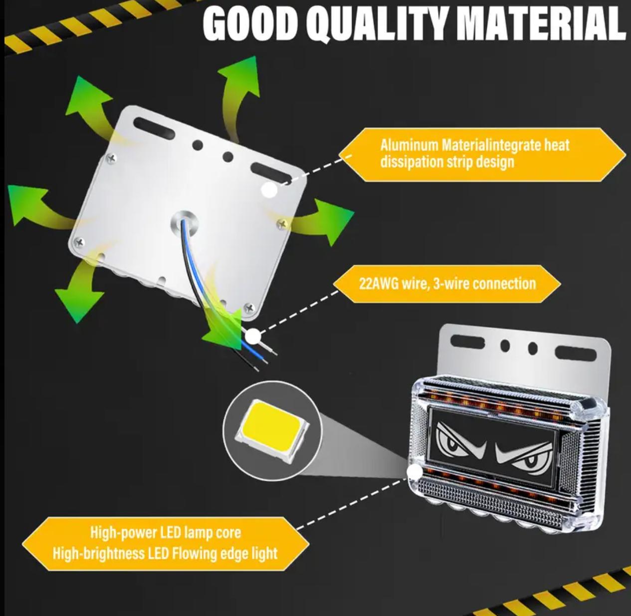 Luces LED de coche con ojos de diablo de doble función. Paquete de 4.